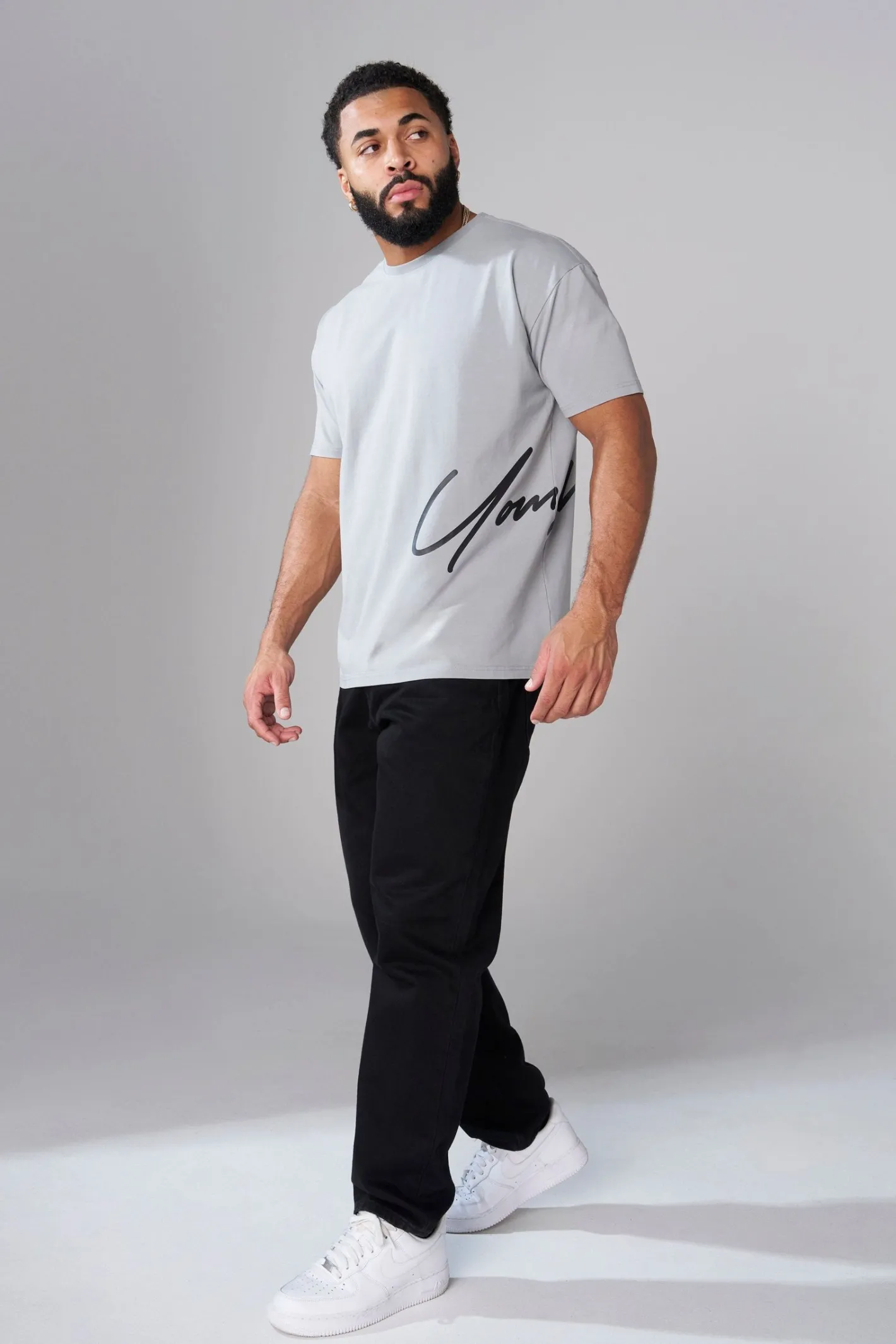 Youngla 462-Side Signature Tees<Men Shirts