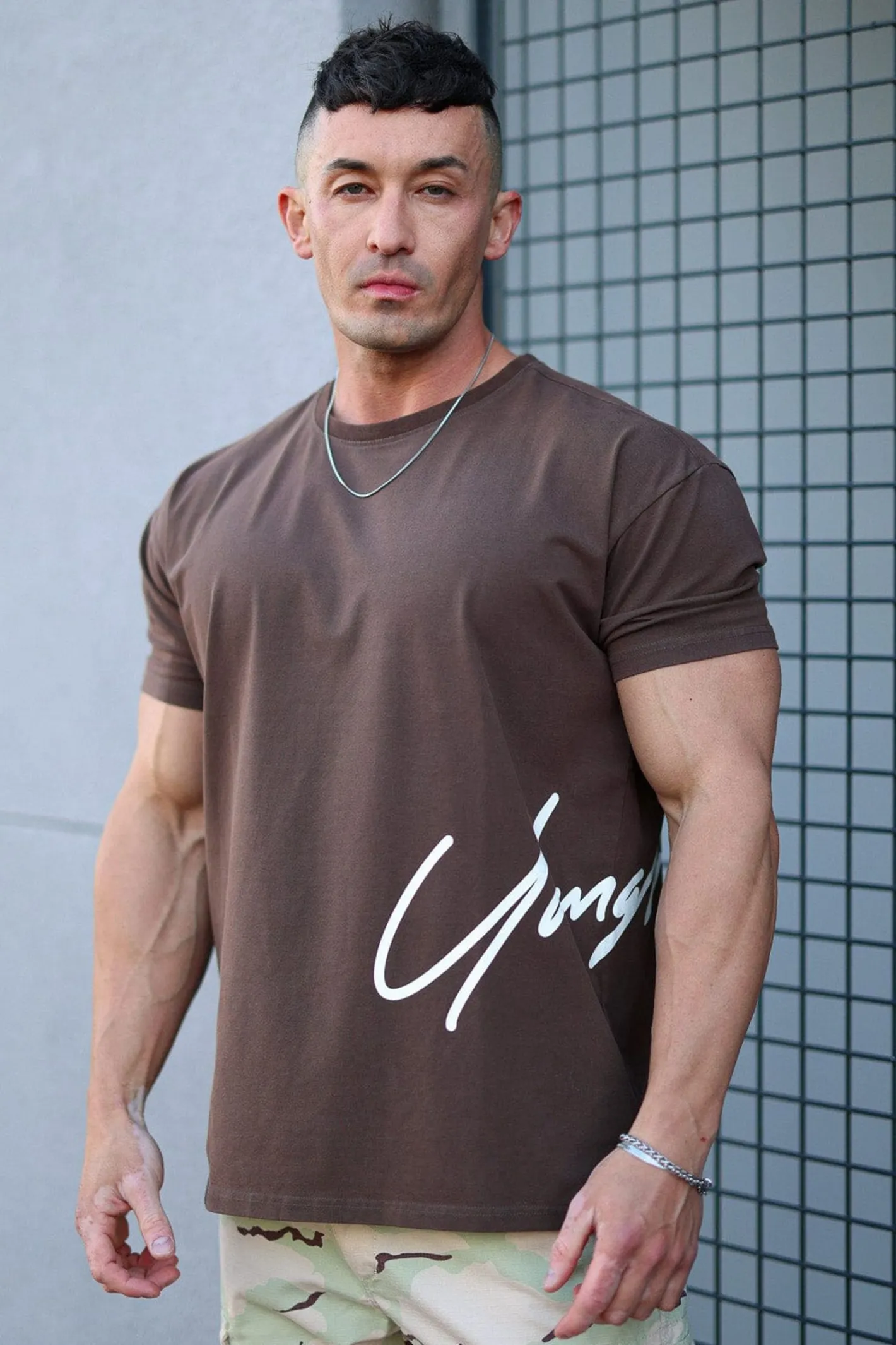 Youngla 462-Side Signature Tees<Men Shirts