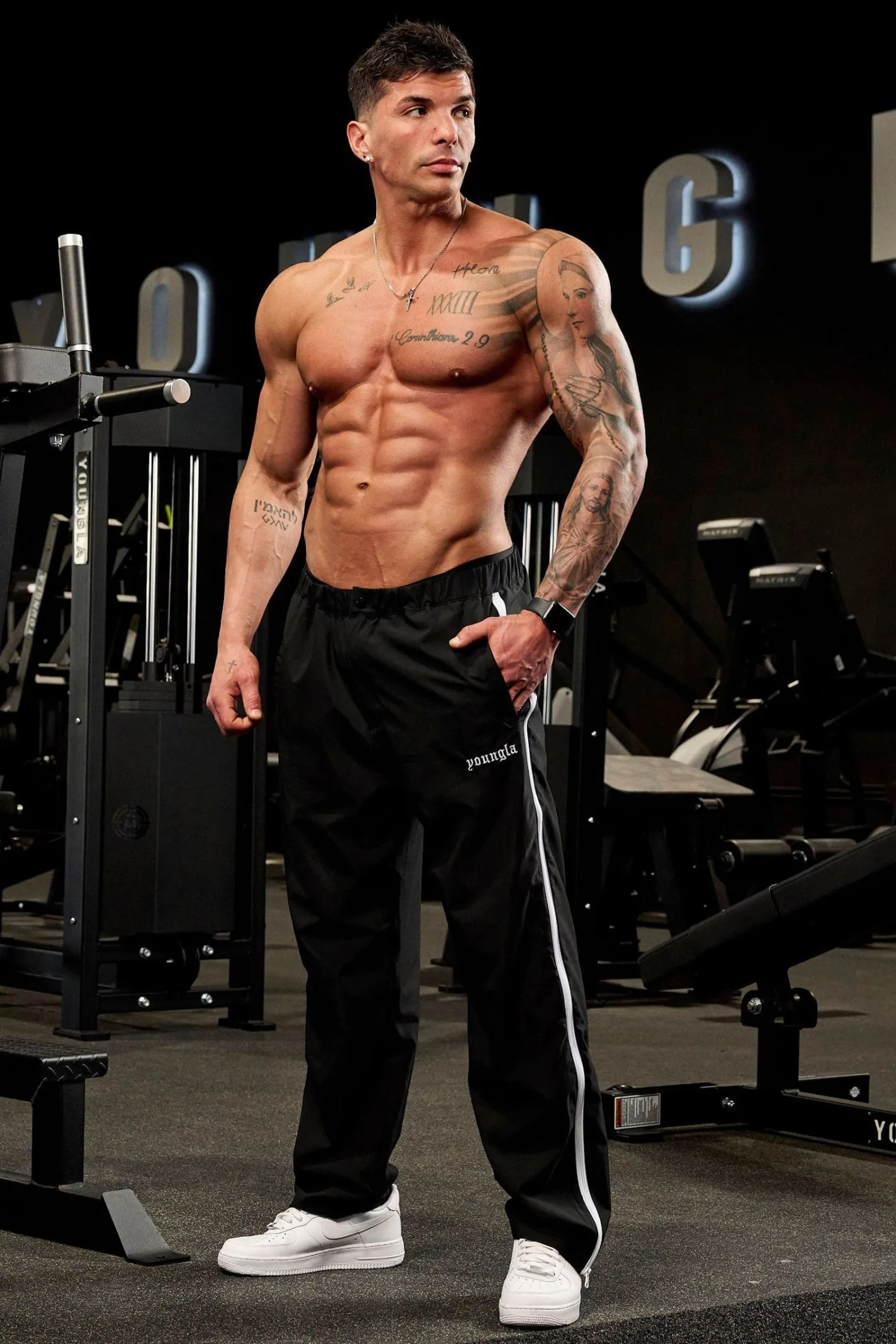Youngla 246-Side Zipper Joggers<Men Joggers