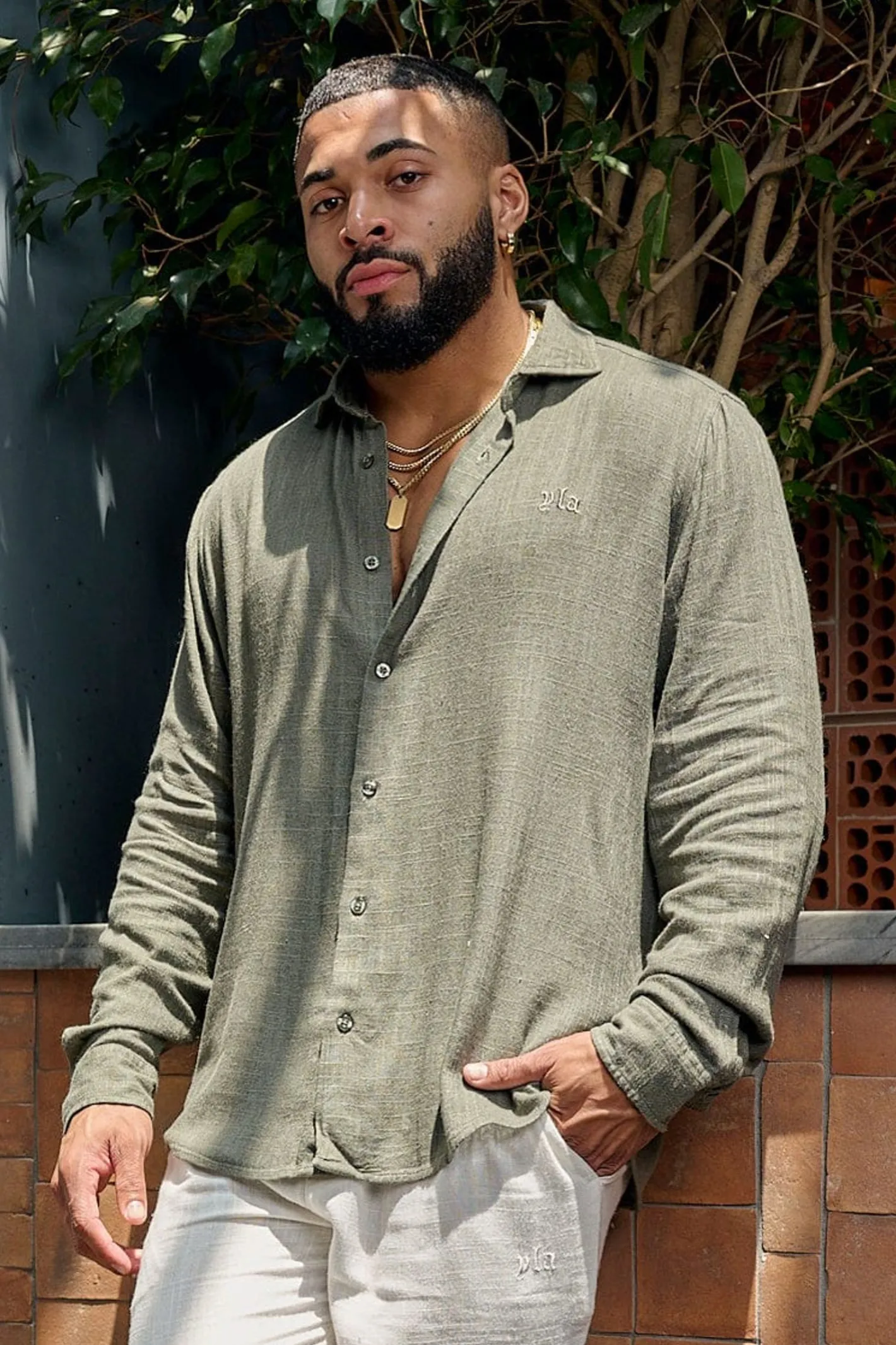 Youngla 825-Simply Linen Shirts<Men Shirts