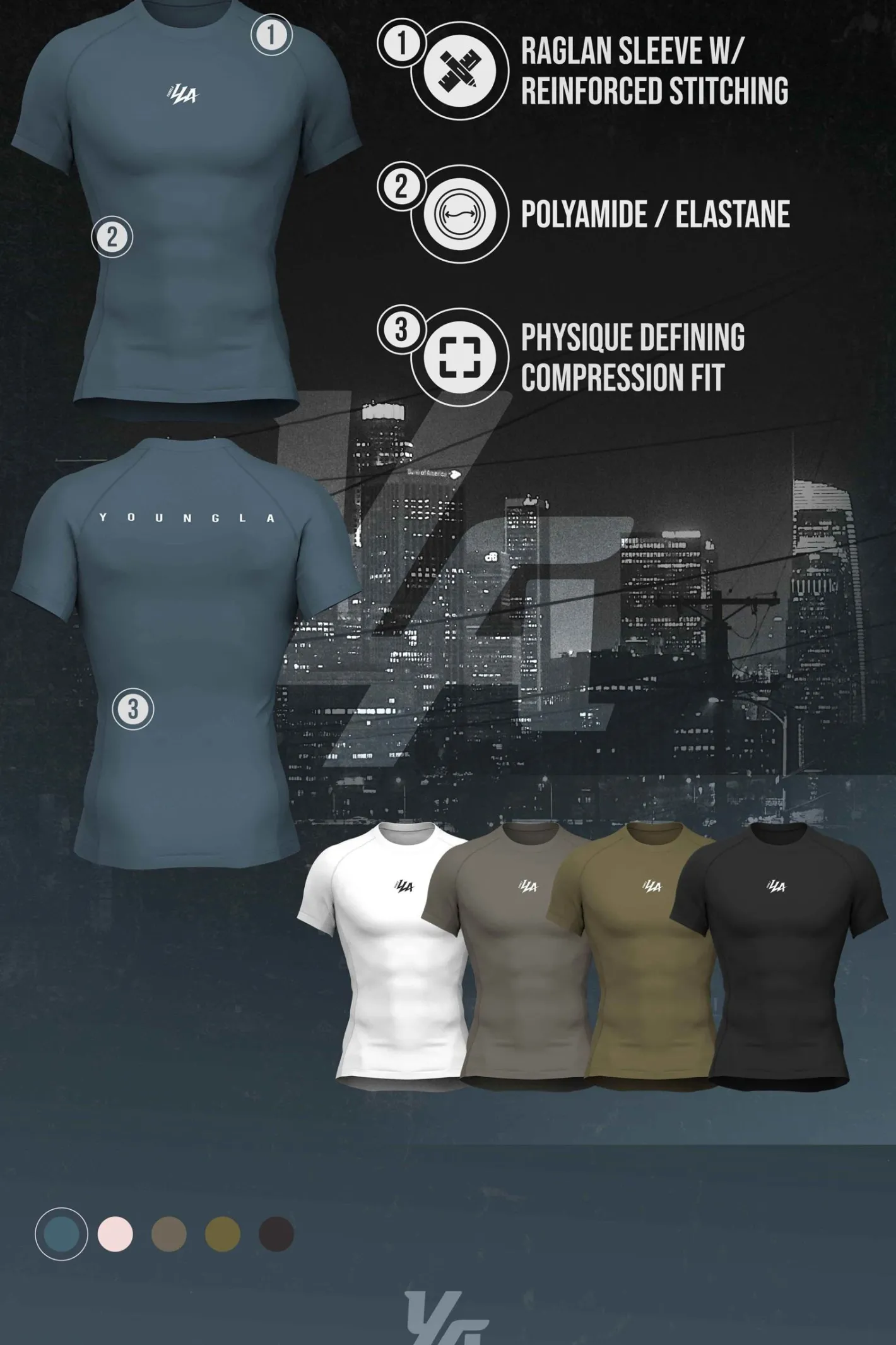 Youngla 474-Speed Compression Tees<Men Shirts