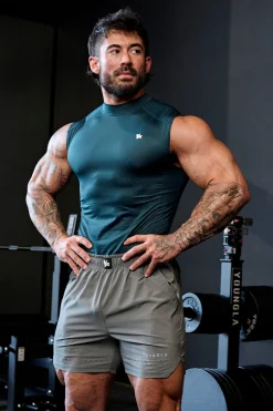 Youngla 315-Stealth Compression Cut-Offs<Men Tanks