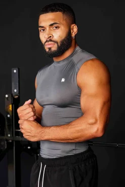 Youngla 315-Stealth Compression Cut-Offs<Men Tanks