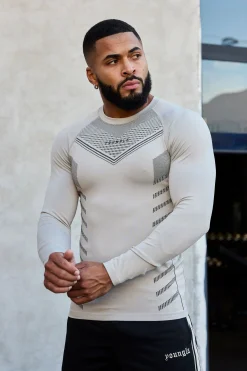 Youngla 833-Superhero Compression Longsleeves<Men Shirts