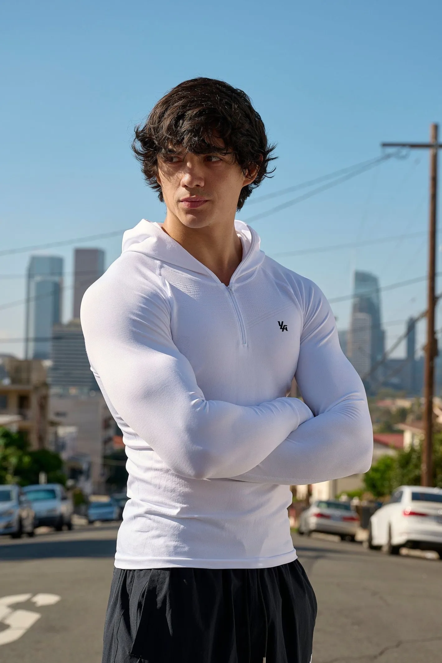 Youngla 832-Supervillain Compression Hoodies<Men Shirts
