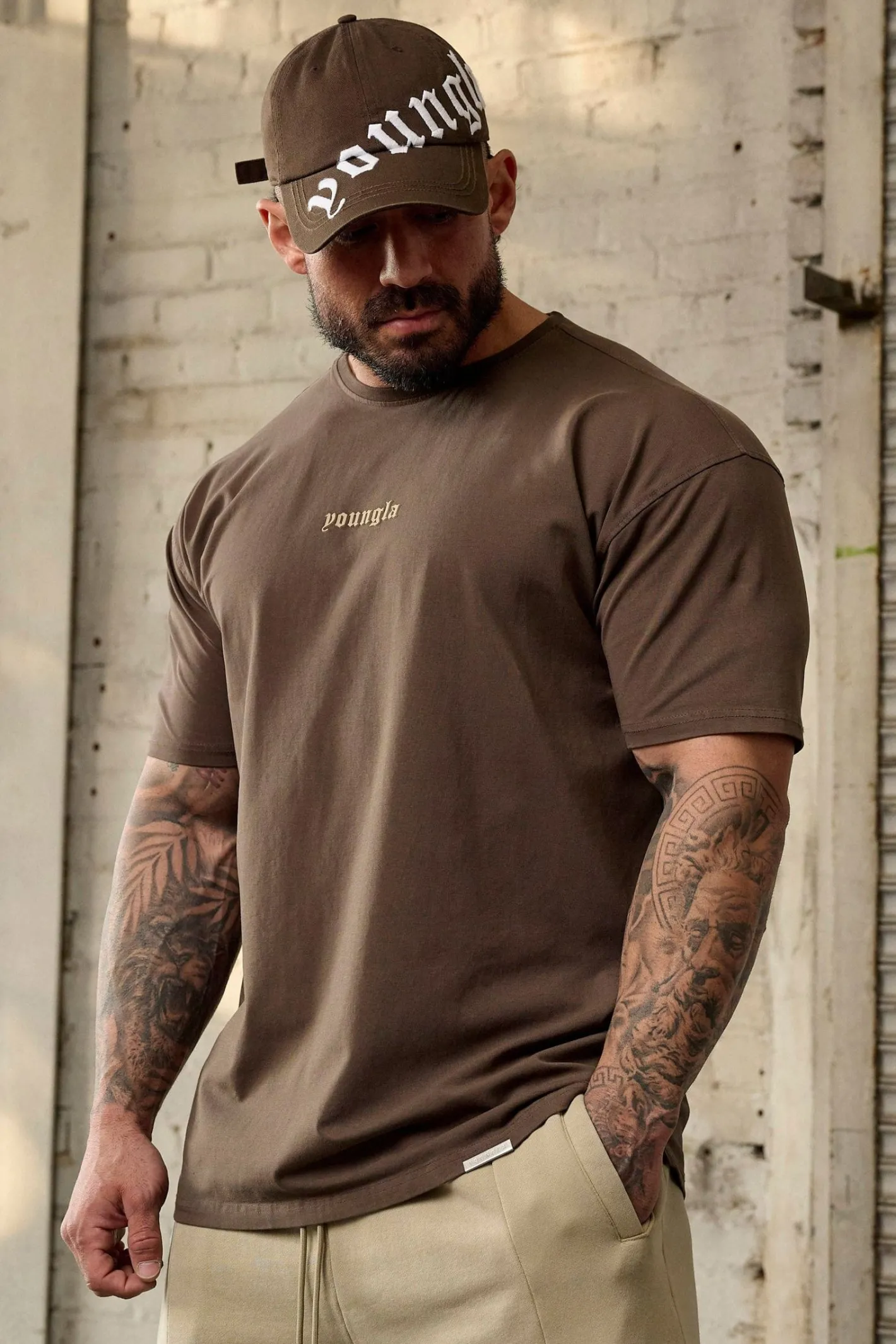 Youngla 9005-Tilted Logo Dad Hat<Men Hats & Beanies