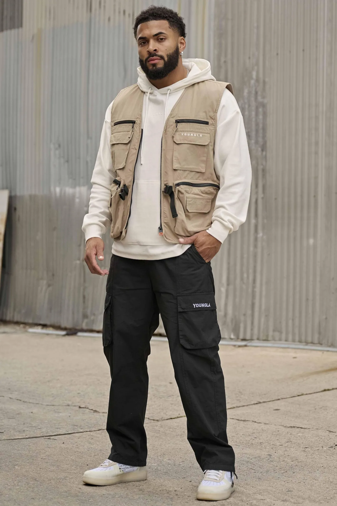 Youngla 502-Utility Cargo Vest<Men Outerwear