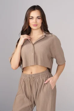 Youngla W444 Aria Pleated Top<Women Tops