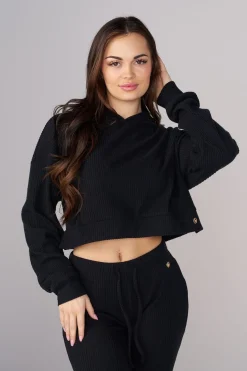 Youngla W545 Ava Crop Hoodie<Women Outerwear