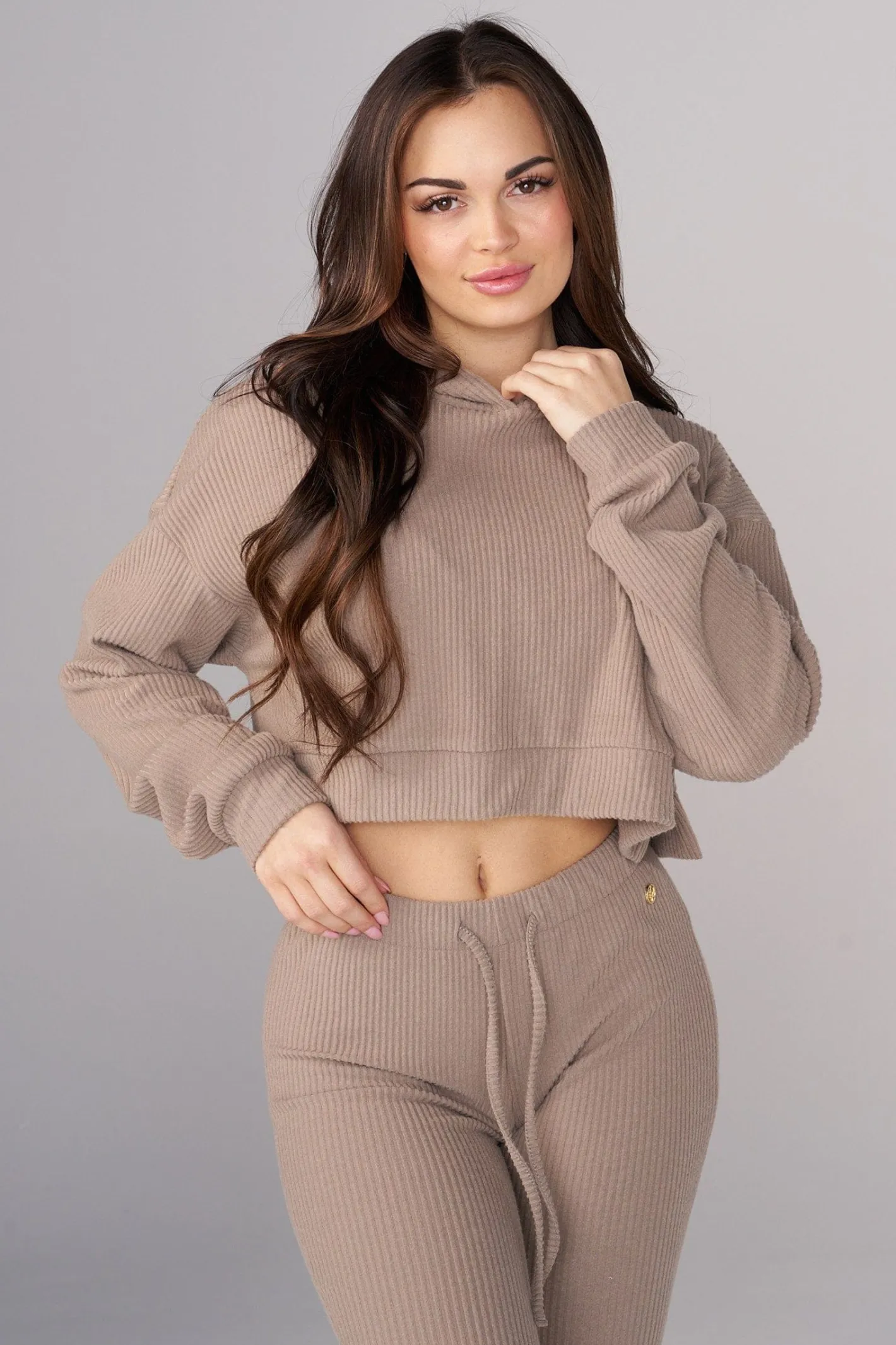 Youngla W545 Ava Crop Hoodie<Women Outerwear