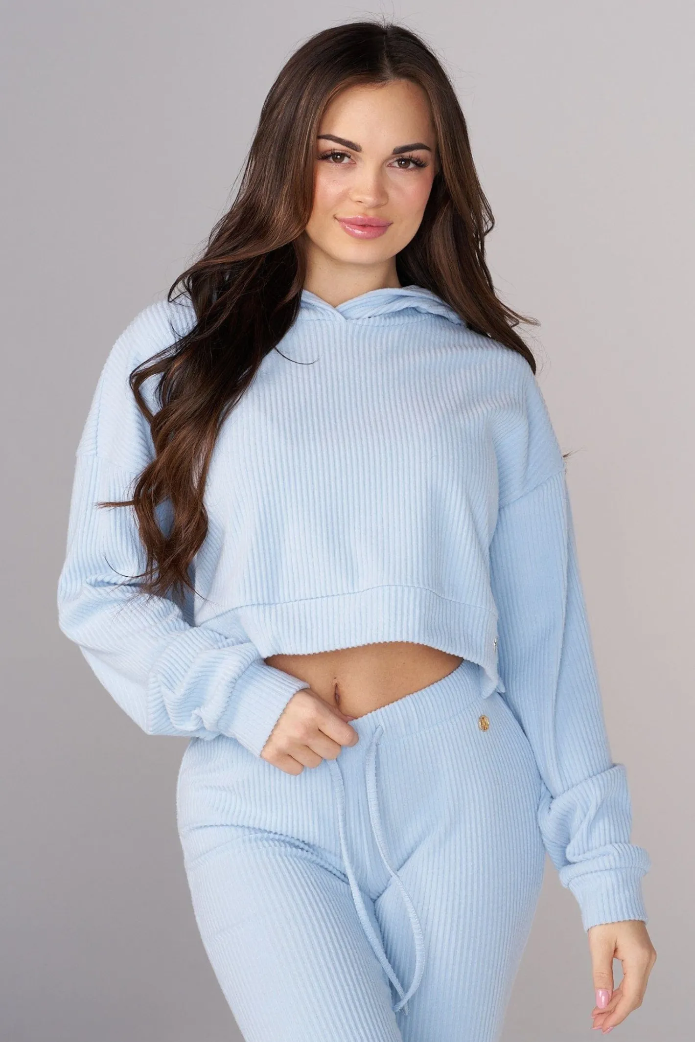 Youngla W545 Ava Crop Hoodie<Women Outerwear