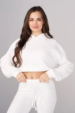 Youngla W545 Ava Crop Hoodie<Women Outerwear