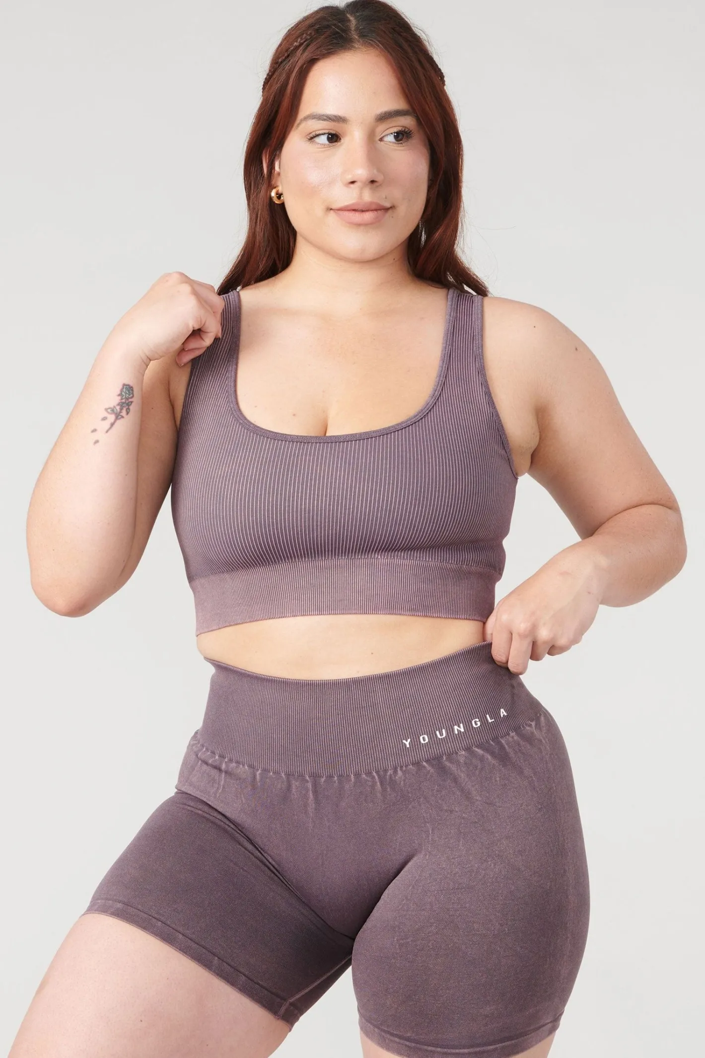 Youngla W315 Carbon Ribbed Sports Bra<Women Bras