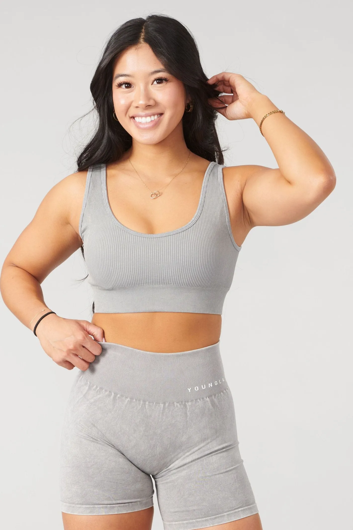Youngla W315 Carbon Ribbed Sports Bra<Women Bras