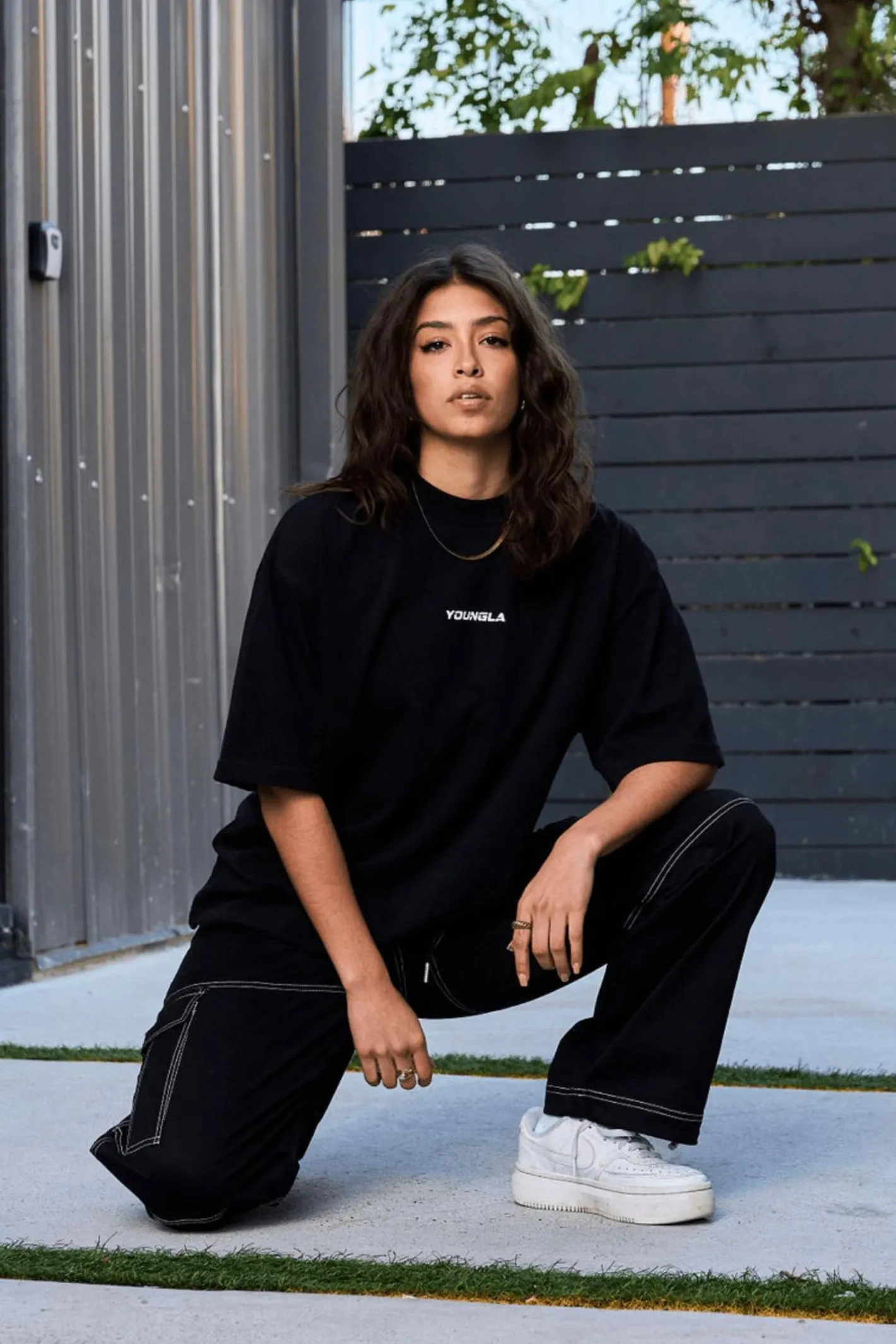Youngla W440 Digital Oversized Tee<Women Tops