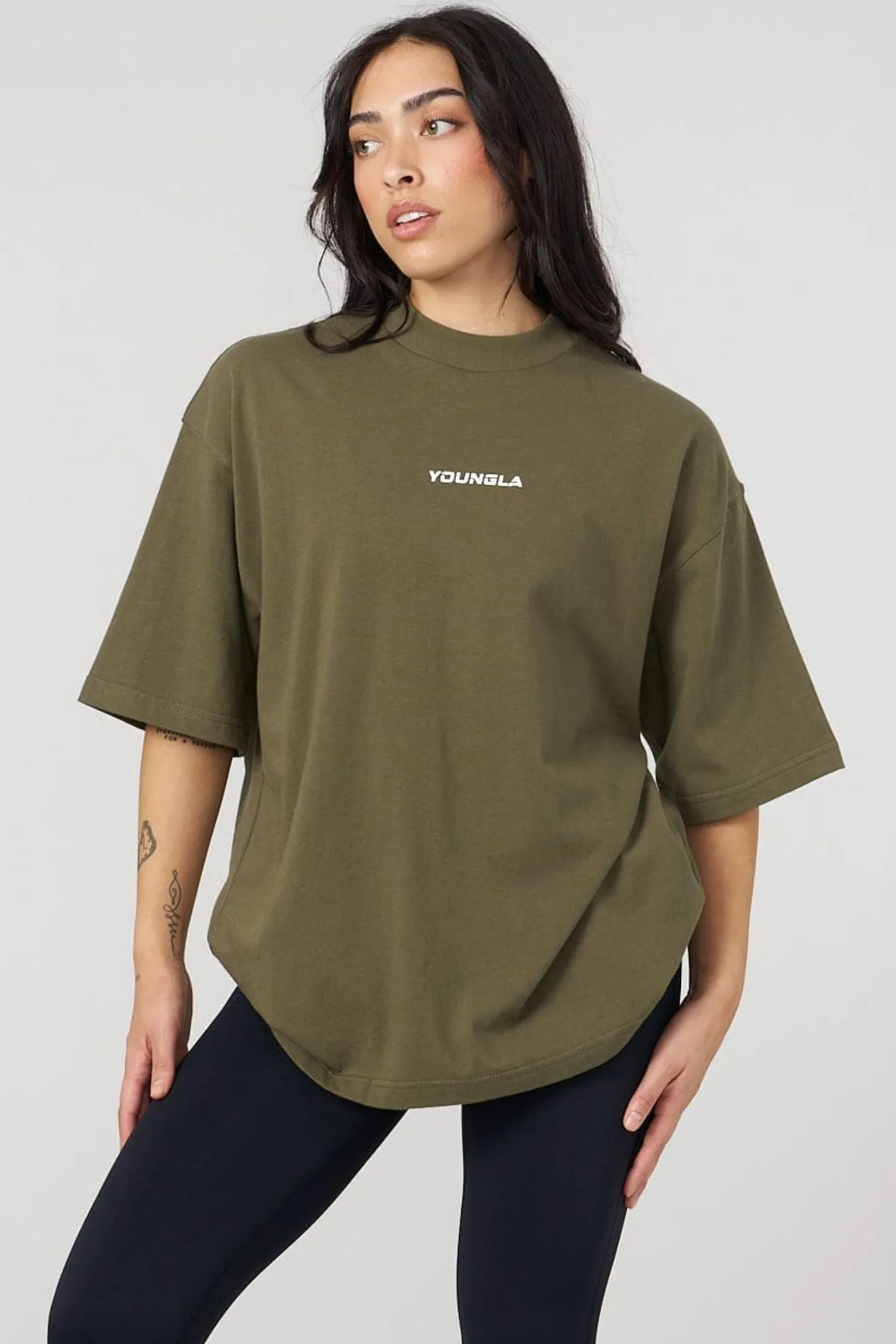 Youngla W440 Digital Oversized Tee<Women Tops