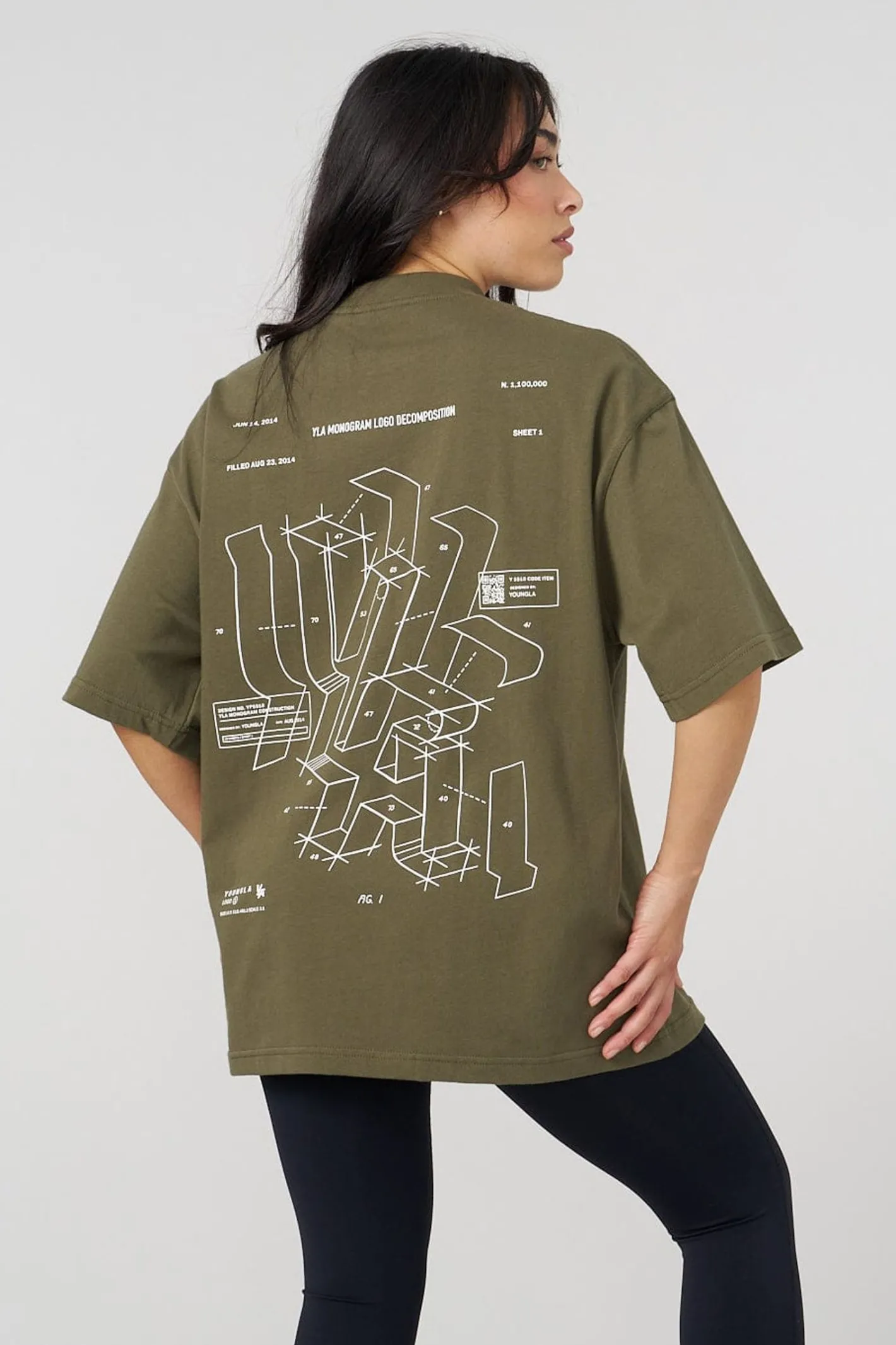 Youngla W440 Digital Oversized Tee<Women Tops