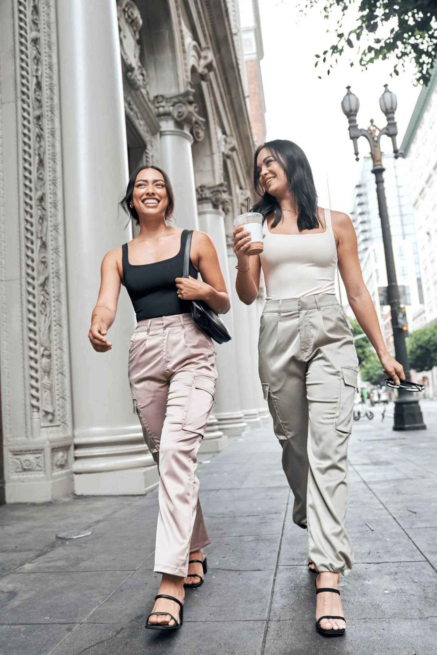 Youngla W217 Gloria Satin Cargo<Women Joggers & Pants
