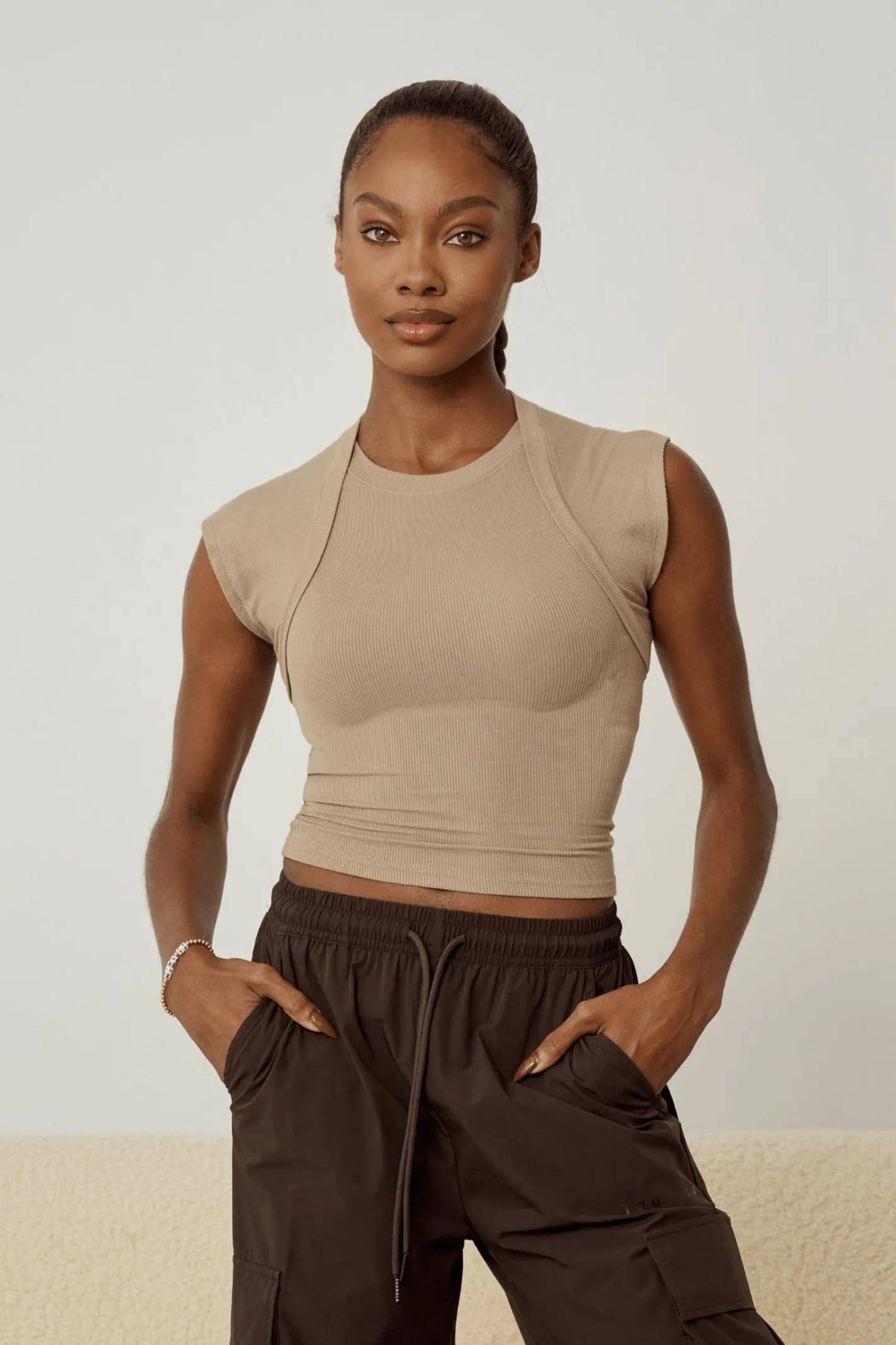 Youngla W414 Luxe Ribbed Tee<Women Tops