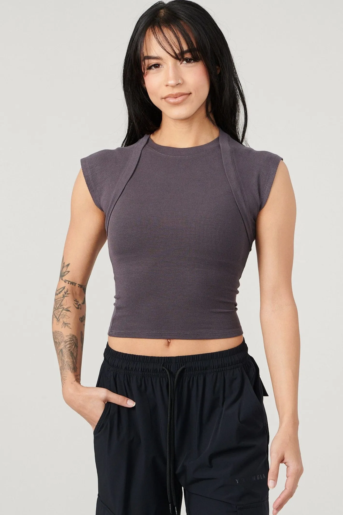 Youngla W414 Luxe Ribbed Tee<Women Tops