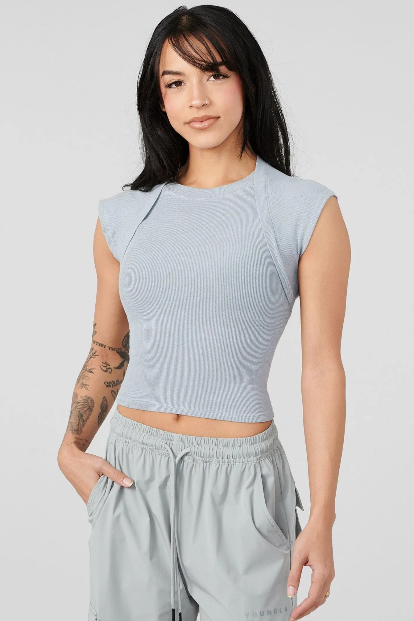 Youngla W414 Luxe Ribbed Tee<Women Tops