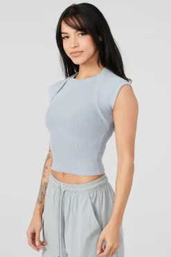 Youngla W414 Luxe Ribbed Tee<Women Tops