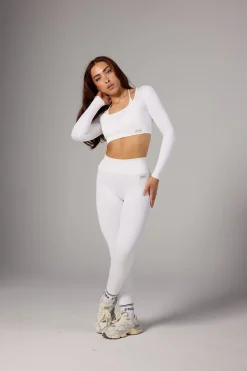 Youngla W449 Ribbed Seamless Longsleeve Crop<Women Tops