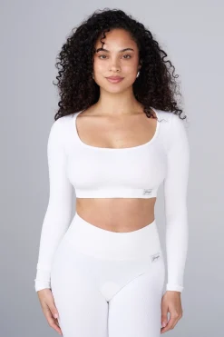 Youngla W449 Ribbed Seamless Longsleeve Crop<Women Tops