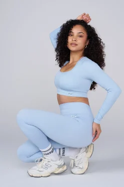 Youngla W449 Ribbed Seamless Longsleeve Crop<Women Tops