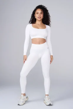 Youngla W449 Ribbed Seamless Longsleeve Crop<Women Tops