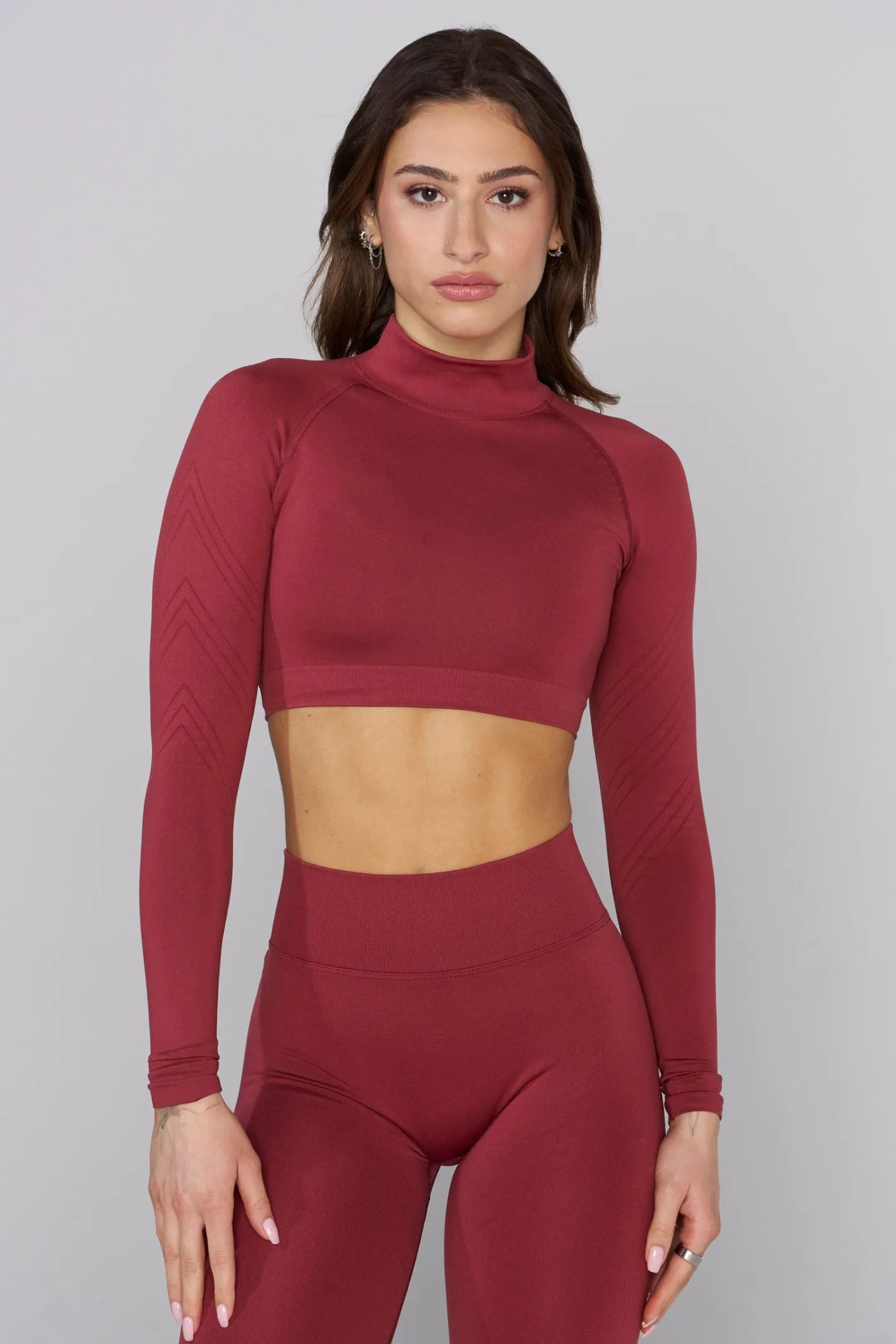 Youngla W445 Seamless Curve Longsleeve Crop<Women Tops