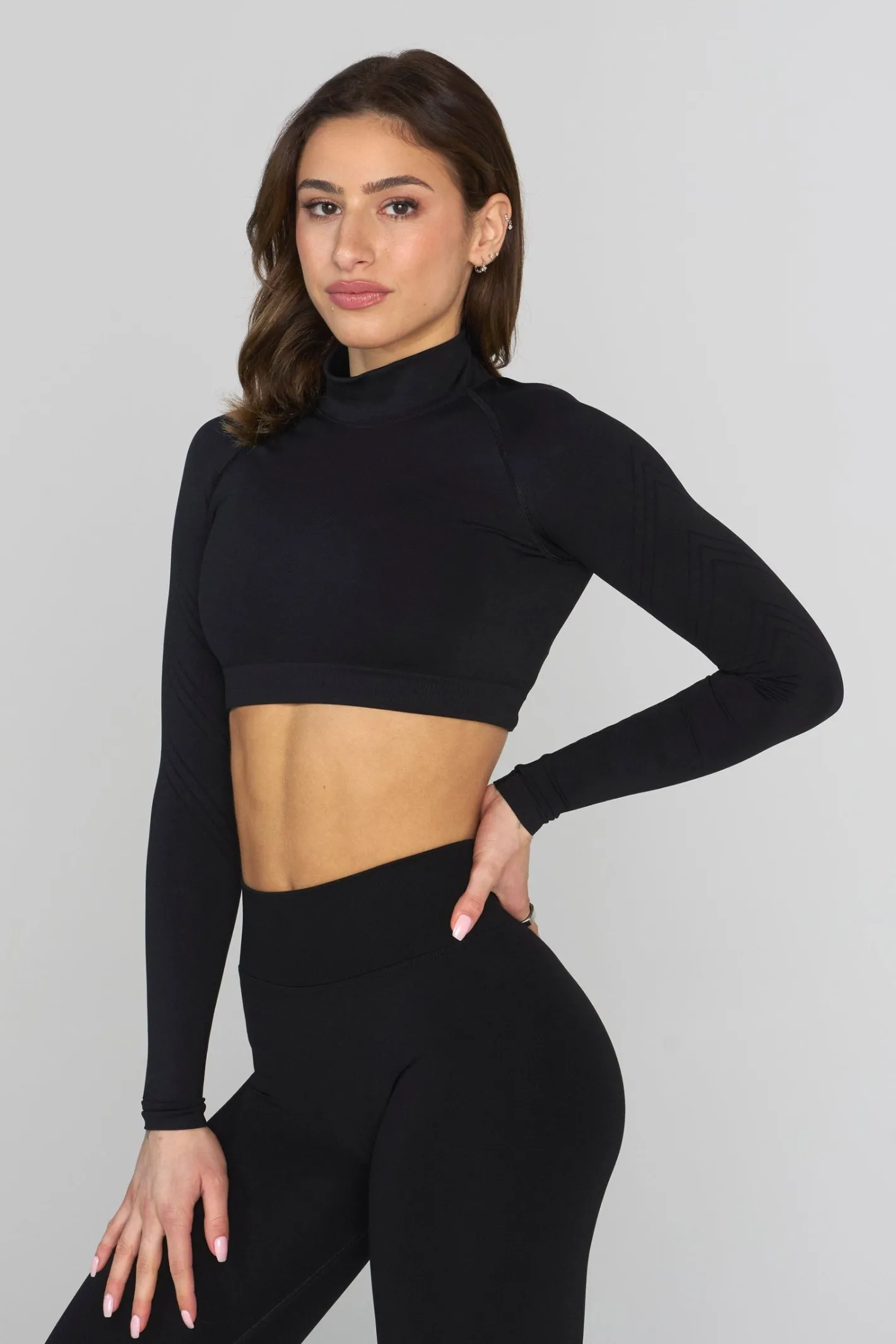 Youngla W445 Seamless Curve Longsleeve Crop<Women Tops