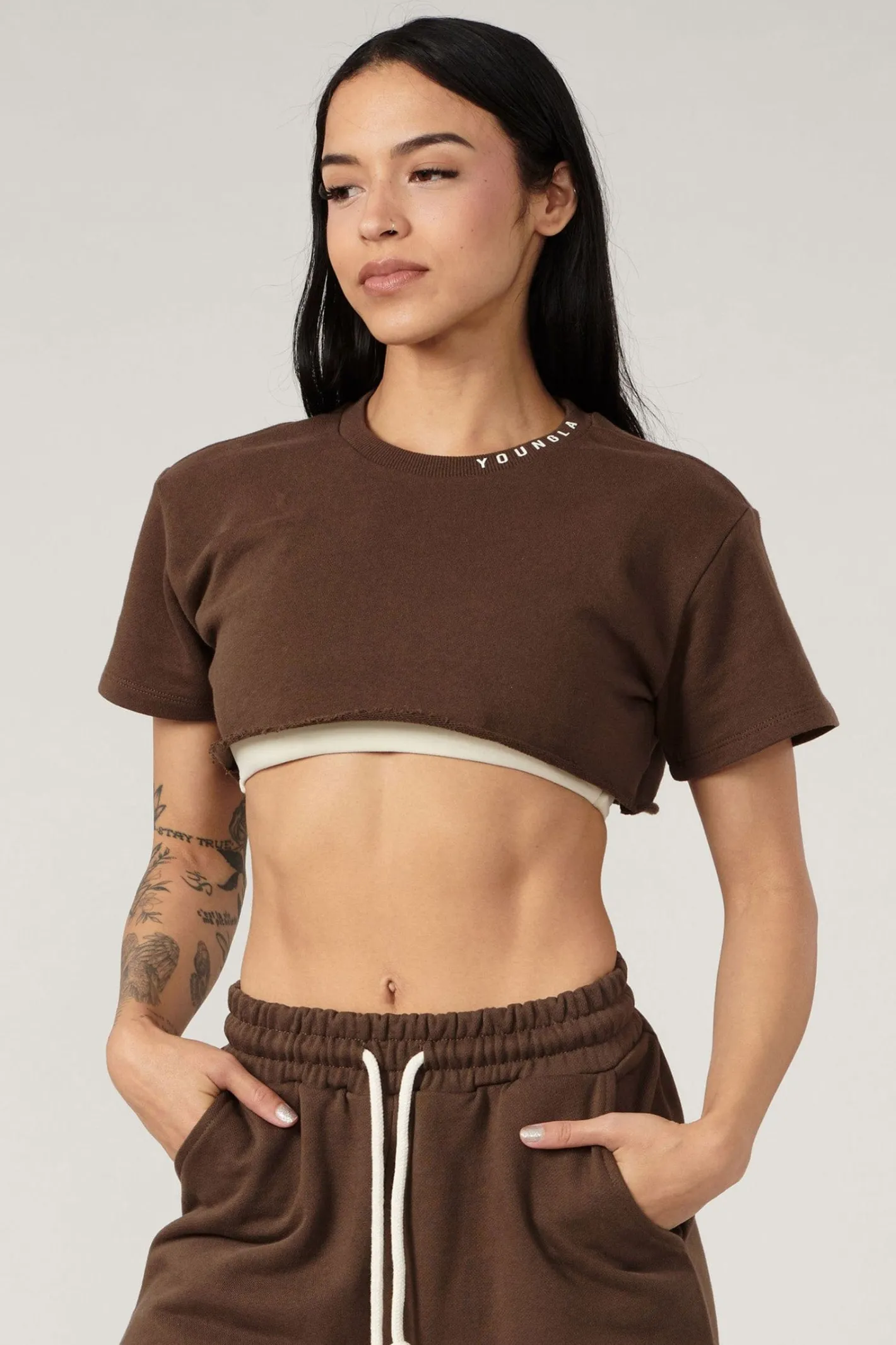 Youngla W407 Super Cropped Tee<Women Tops