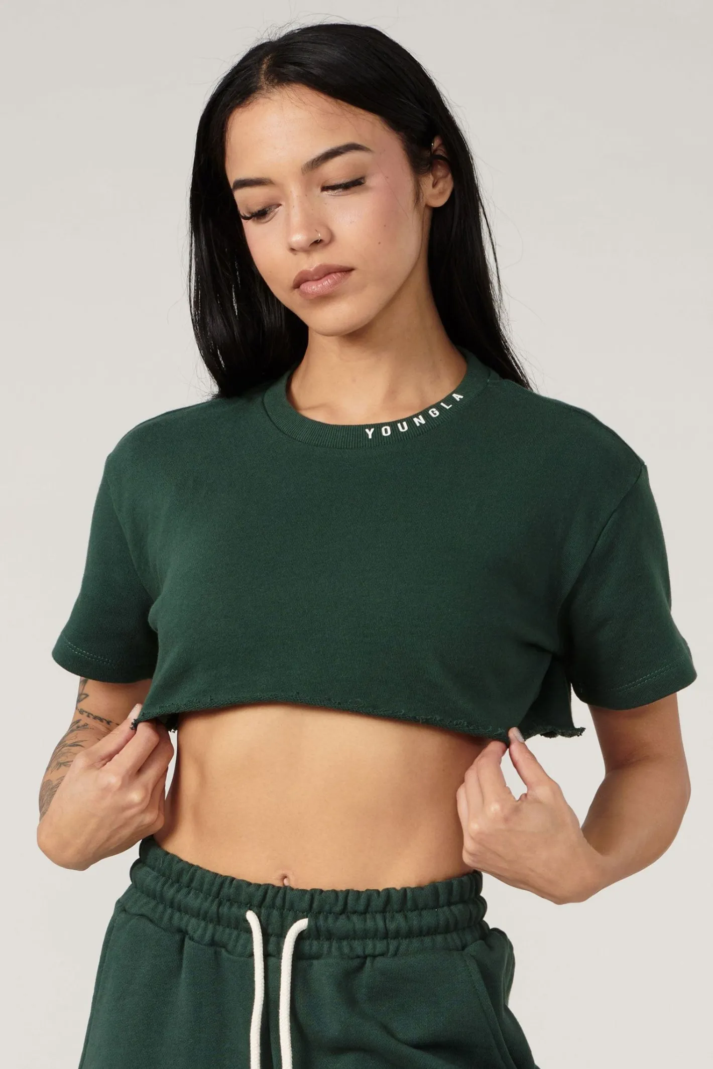 Youngla W407 Super Cropped Tee<Women Tops