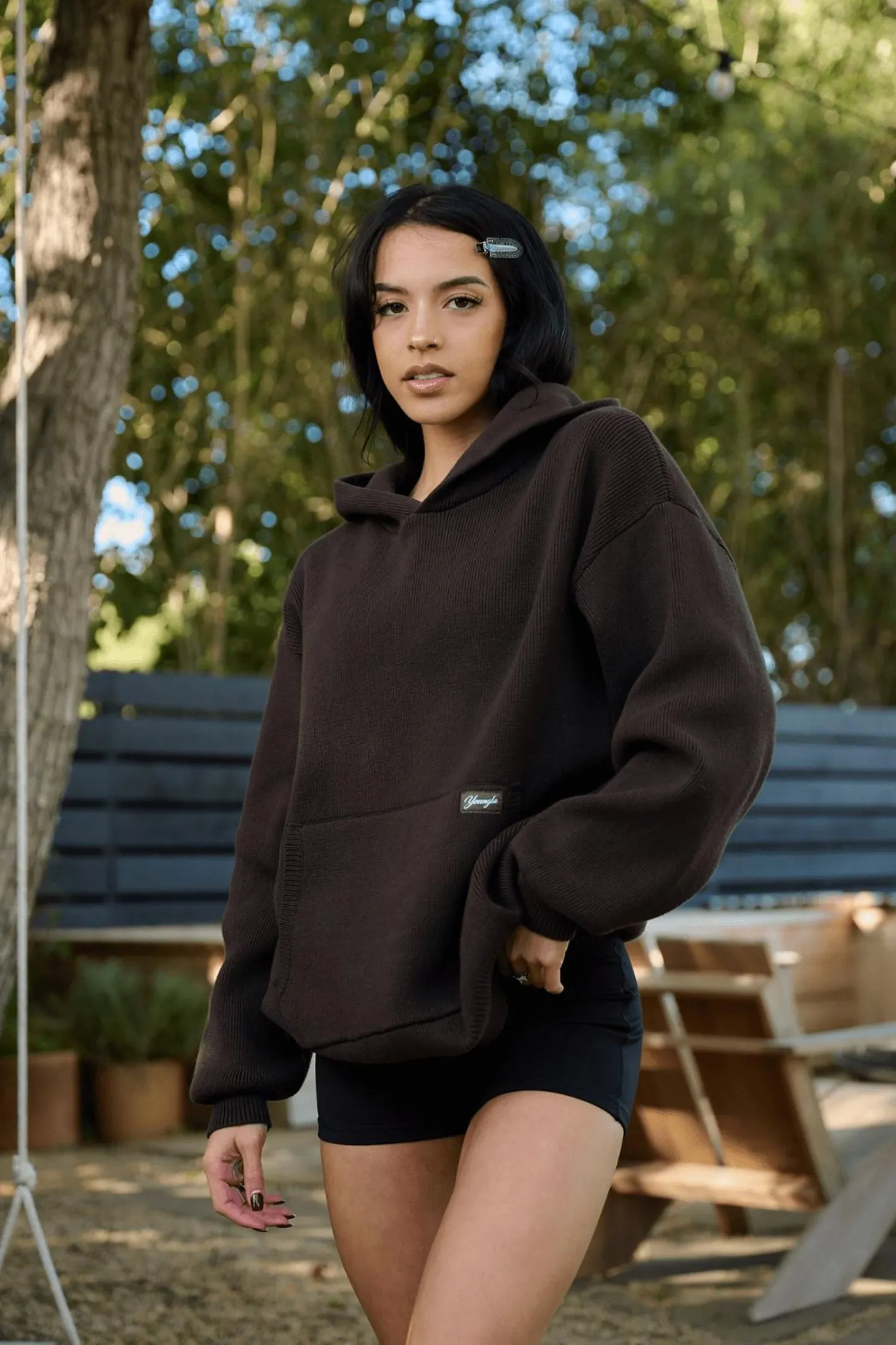 Youngla W514-Bella Sweater Hoodie<Women Outerwear