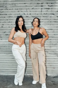 Youngla W216-Cargo Fleece Joggers<Women Joggers & Pants