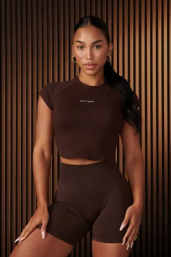 Youngla W433-Curve Baby Tee<Women Tops