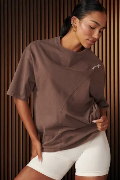 Youngla W431-Curve Oversize Tee<Women Tops