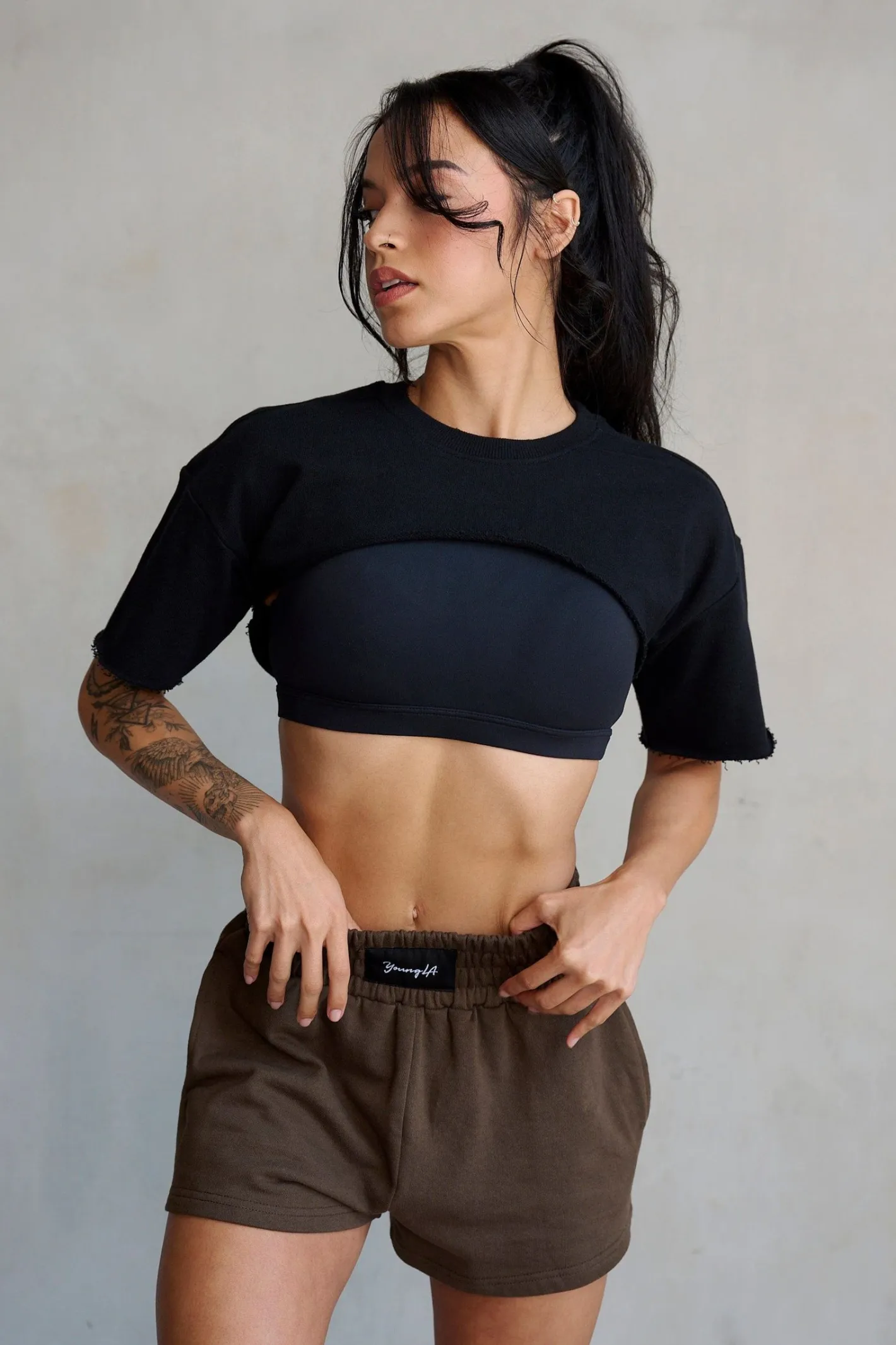 Youngla W410-Cut Out Tee<Women Tops
