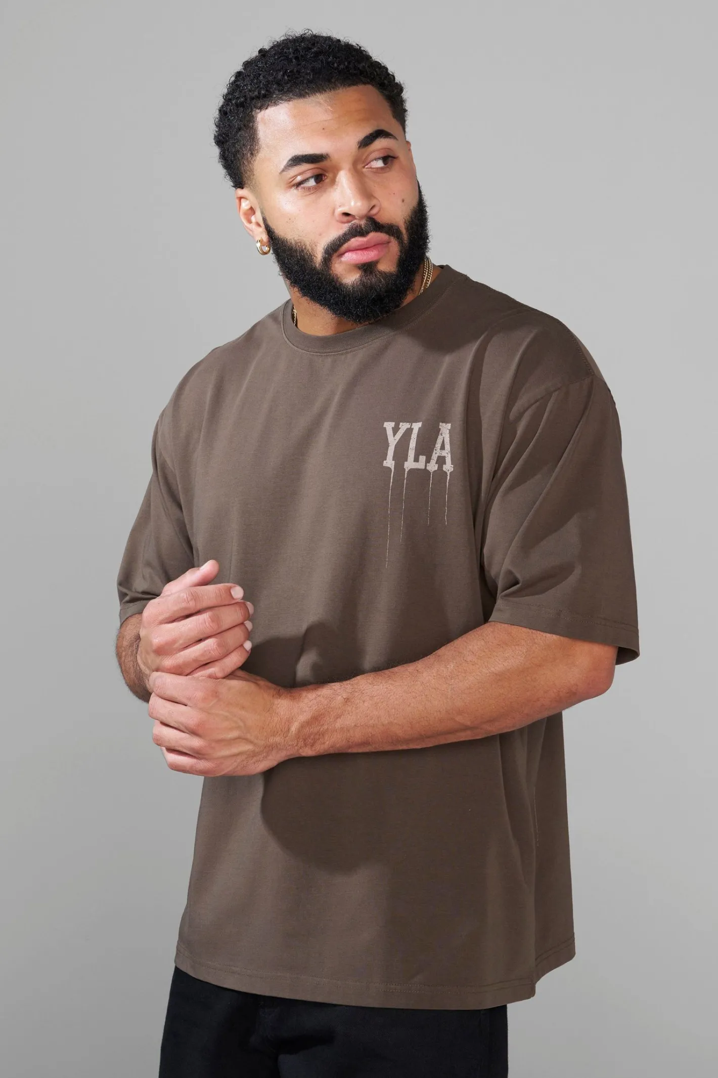 Youngla W428-Drip Oversized Tee<Men Shirts