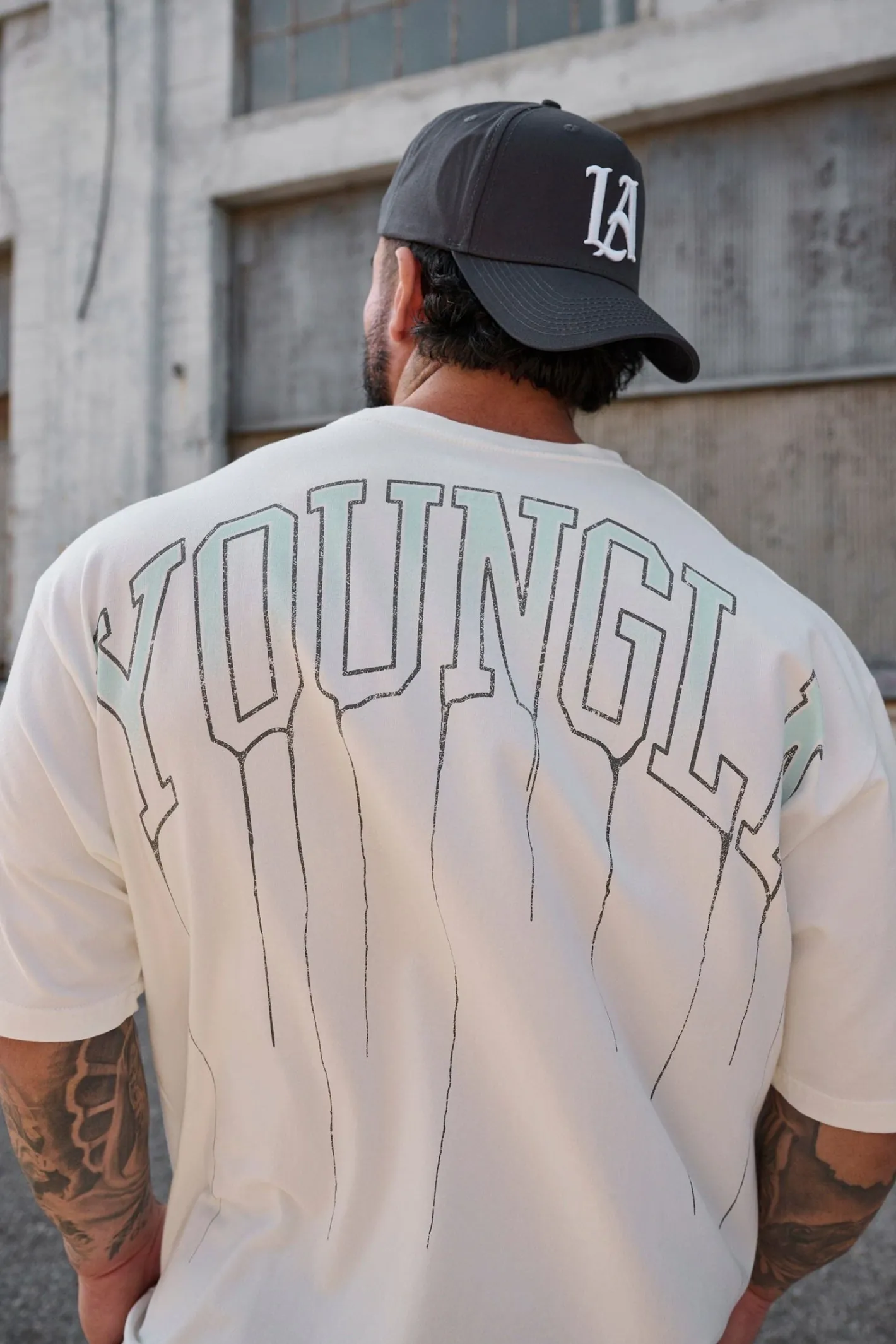 Youngla W428-Drip Oversized Tee<Men Shirts