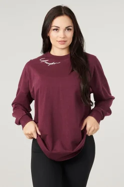 Youngla W432-Emblem Long Sleeve Tee<Women Tops