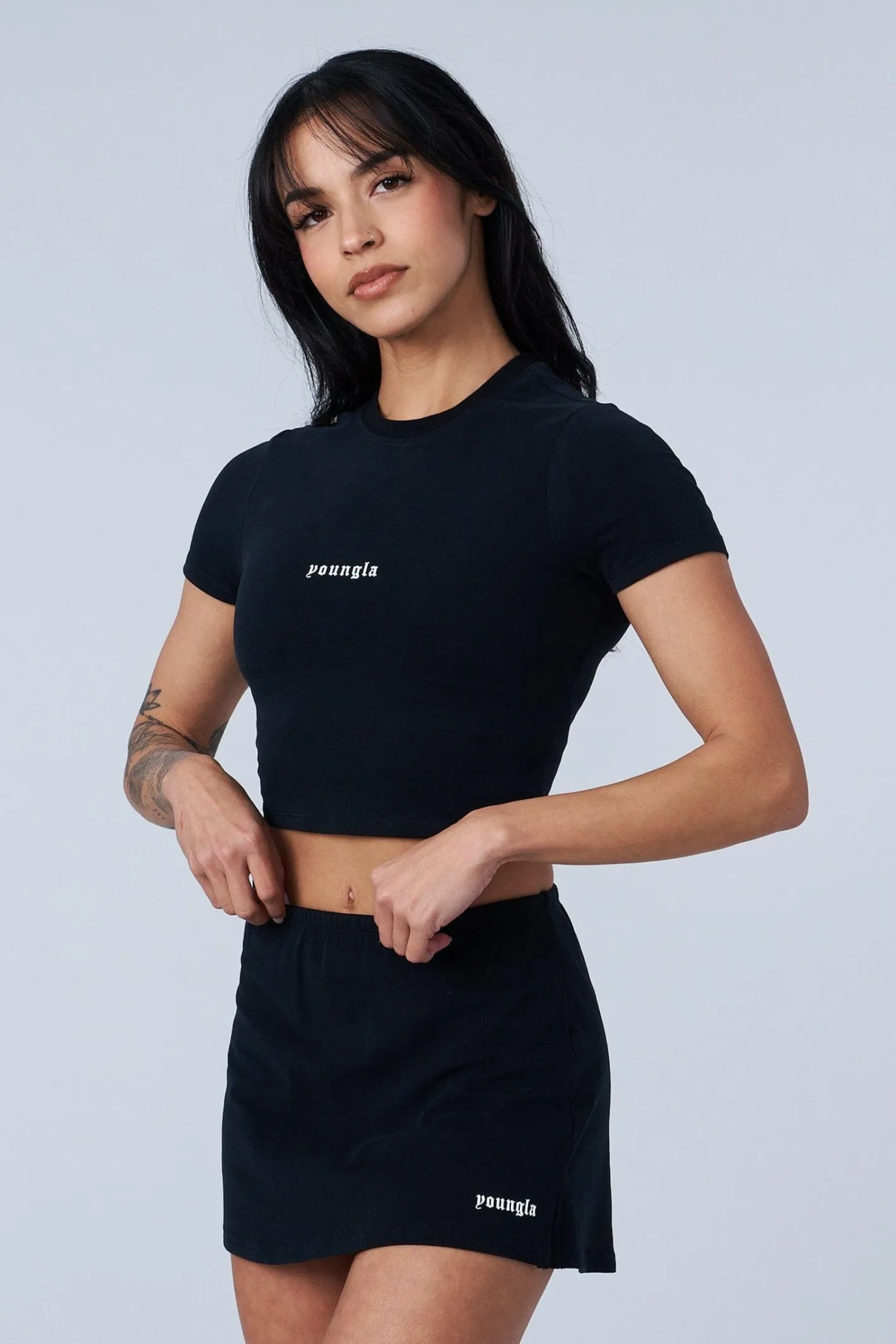 Youngla W442-Love Sets-Baby Tee<Women Tops
