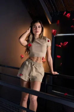 Youngla W142-Love Sets-Terry Shorts<Women Shorts