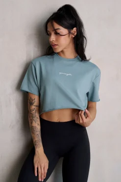 Youngla W426-Not So Basic Cropped Tee<Women Tops