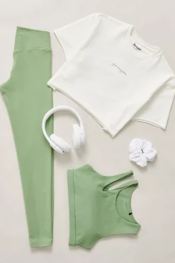 Youngla W426-Not So Basic Cropped Tee<Women Tops