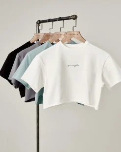 Youngla W426-Not So Basic Cropped Tee<Women Tops