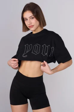 Youngla W436-Urban Crop Tee<Women Tops