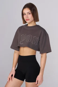 Youngla W436-Urban Crop Tee<Women Tops