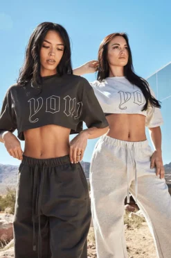 Youngla W436-Urban Crop Tee<Women Tops